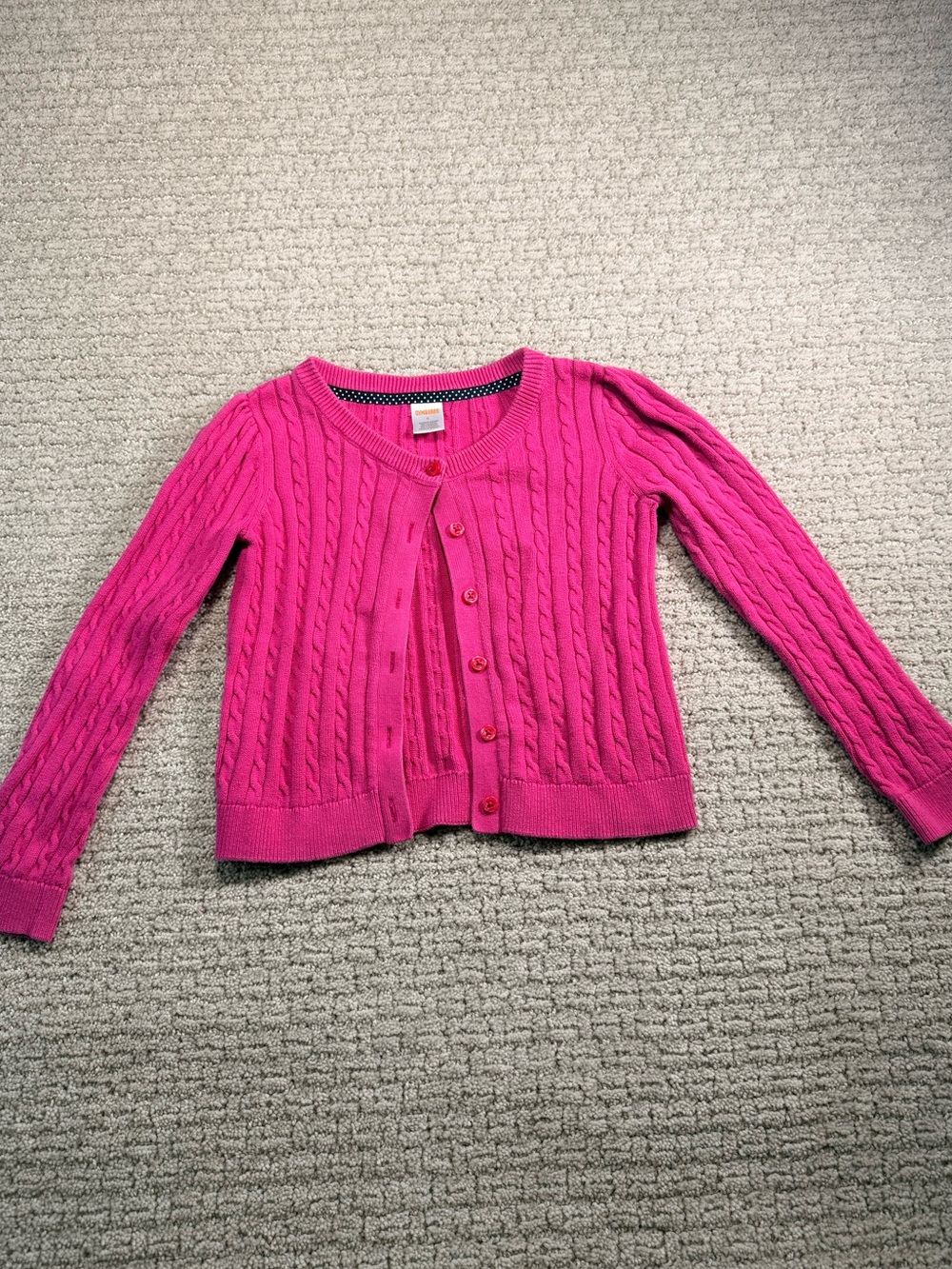 Gymboree Cable-Knit Pink Cardigan Sweater Girls 6